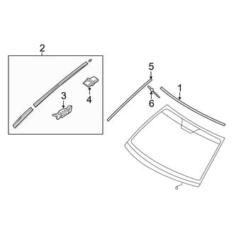 Hyundai OE - Windshield - Reveal Moldings (Hybrid / Hybrid Premium)