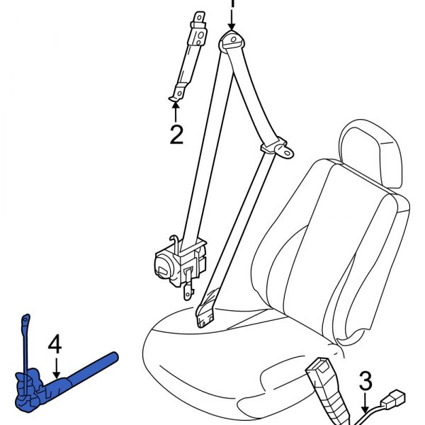 Hyundai OE 888313Q002  Front Left Seat Belt Pretensioner