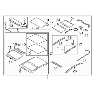 Hyundai OE - Right Sunroof Lifter