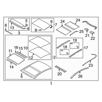Hyundai OE - Left Sunroof Lifter