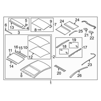 Hyundai OE - Roof - Sunroof (With Sunroof), (FULL HYBRID EV-GAS (FHEV))