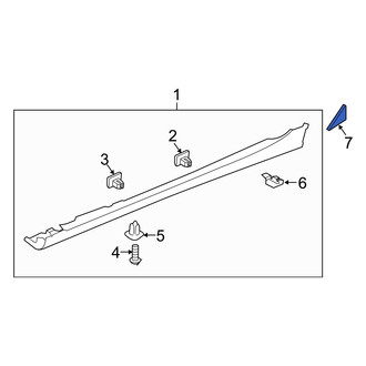 Hyundai OE - Left Body A-Pillar Trim Panel Insert