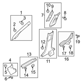 Hyundai OE - Pillars, Rocker & Floor - Interior Trim (FULL HYBRID EV-GAS (FHEV))