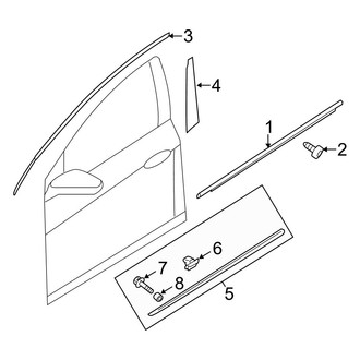 Hyundai OE - Front Door - Exterior Trim (Hybrid / Hybrid Premium)
