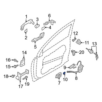 Hyundai OE - Rear Left Door Latch Clip