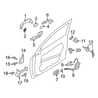 Hyundai OE - Front Outer Exterior Door Handle Gasket