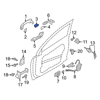 Hyundai OE - Front Left Outer Exterior Door Handle Cover
