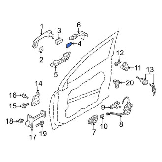 Hyundai OE - Front Exterior Door Handle Gasket