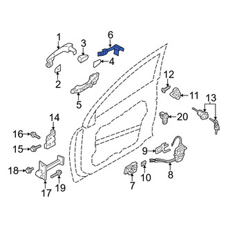 Hyundai OE - Front Left Exterior Door Handle Base Bracket