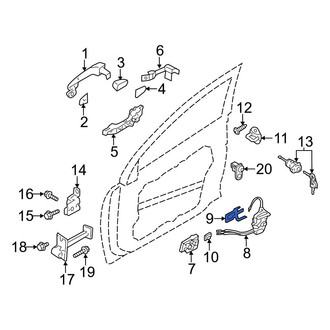 Hyundai OE - Front Left Door Latch Clip
