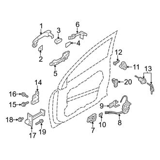 Hyundai OE - Front Door - Lock & Hardware (Hybrid / Hybrid Premium)