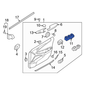 Hyundai OE - Front Left Door Window Switch