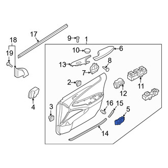 Hyundai OE - Front Left Inner Interior Door Handle