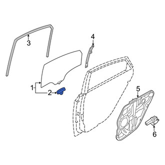 Hyundai OE - Door Glass Attaching Clips