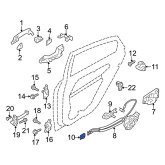 Hyundai OE - Rear Right Door Latch Clip