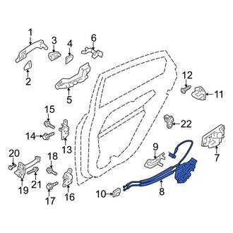 Hyundai OE - Rear Left Door Latch Assembly