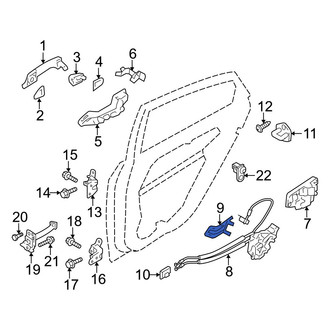 Hyundai OE - Rear Right Door Latch Clip