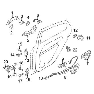 Hyundai OE - Rear Door - Lock & Hardware (Hybrid / Hybrid Premium)