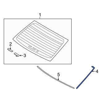 Hyundai OE - Rear Upper Back Glass Reveal Molding