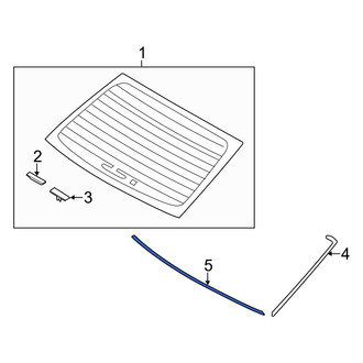 Hyundai OE - Rear Lower Back Glass Reveal Molding