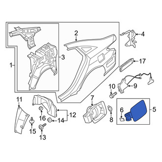 Hyundai OE - Rear Fuel Filler Door