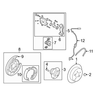 Hyundai OE - Rear Suspension - Brake Components