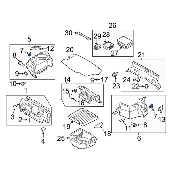 Trunk Trim Panel Clip