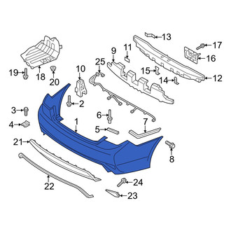 Hyundai OE - Rear Bumper Cover
