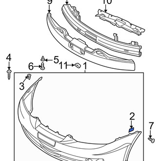 Hyundai OE - Rear Outer Bumper Cover Retainer