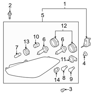 Hyundai OE - Front Lamps - Headlamp Components