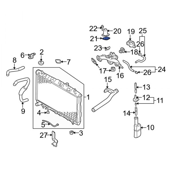 Engine Coolant Outlet Gasket