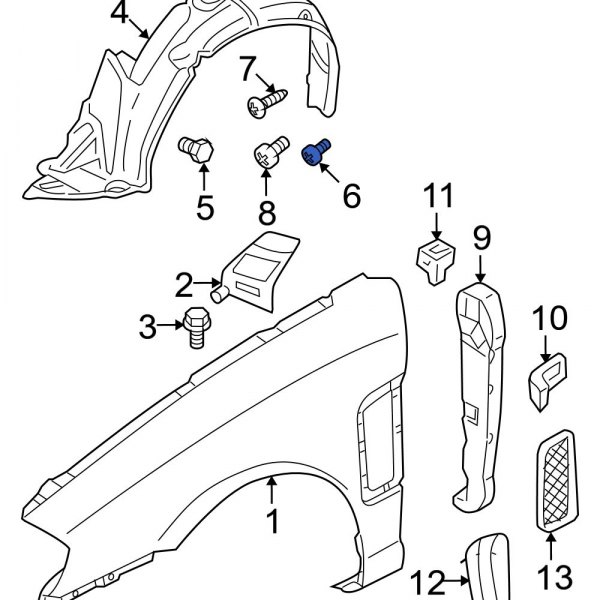 2017 hyundai elantra fender liner clips