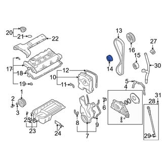 Hyundai OE - Engine Timing Belt Tensioner Pulley
