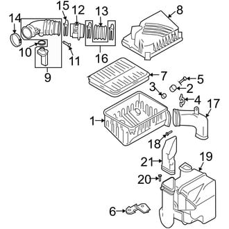 Hyundai OE - Engine / Transaxle - Air Intake (2.7L)