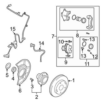 Hyundai OE - Front Suspension - Brake Components (2.7L)