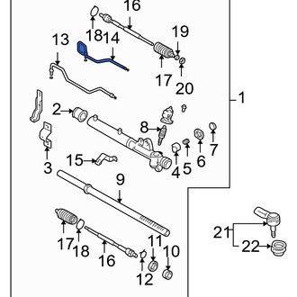 Hyundai OE - Power Steering Pressure Hose