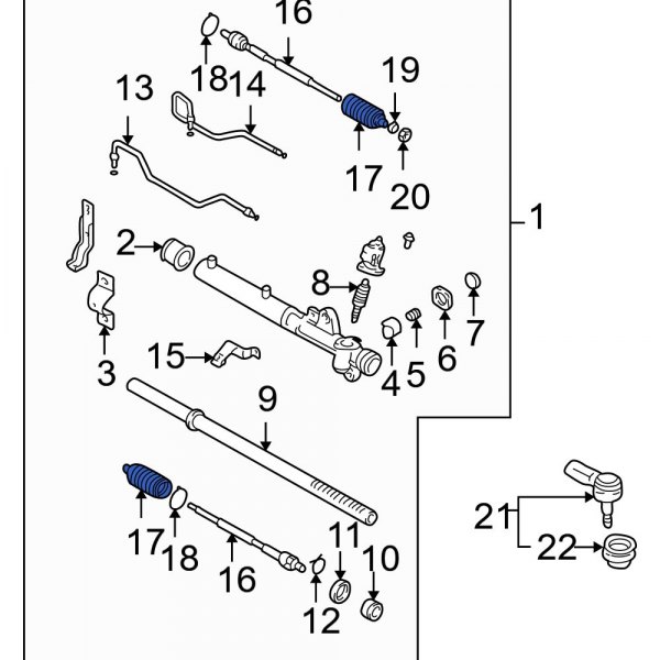 Hyundai OE 577402D000 - Rack and Pinion Bellows