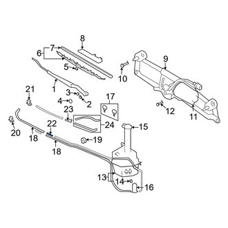 Hyundai OE - Front Windshield Washer Hose Connector