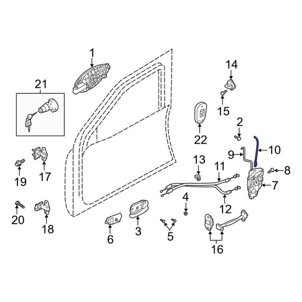 Door Lock Operating Rod