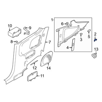 Hyundai OE - Upper Body B-Pillar Trim Panel Clip