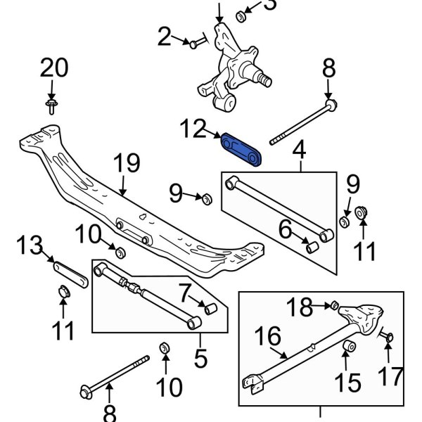 Suspension Control Arm Nut