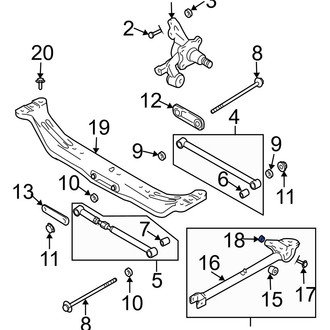 Hyundai OE - Left Suspension Trailing Arm Nut
