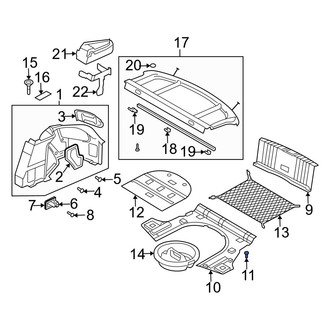 Hyundai OE - Rear Floor Carpet Grommet