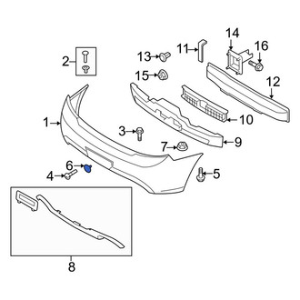 Hyundai OE - Bumper Cover Nut