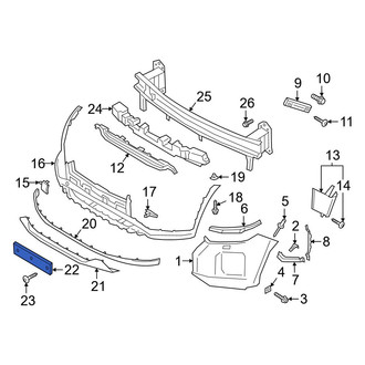 Hyundai OE - Front License Plate Bracket