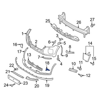 Hyundai OE - Front Right Lower Bumper Cover Bracket