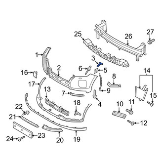 Hyundai OE - Front Right Upper Bumper Cover Bracket