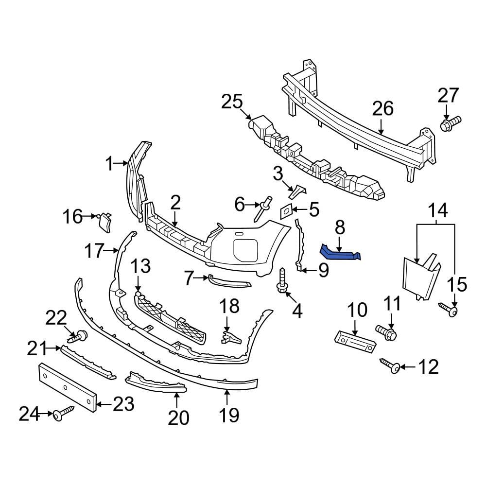 こうぴページ Hyundai OE 865C4S8BA0 - Front Right Lower Bumper Cover Bracket