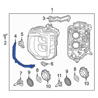 Hyundai OE - Front Right Headlight Bracket