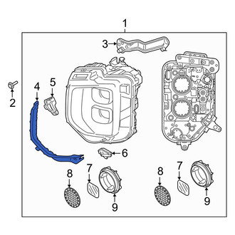 Hyundai OE - Front Right Headlight Bracket